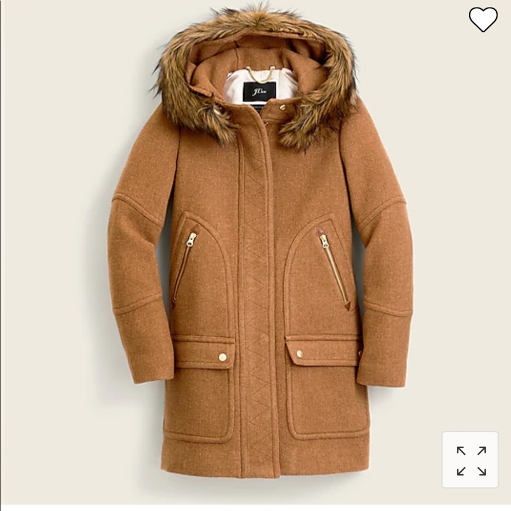 Petite Chateau parka in Italian stadium-cloth wool